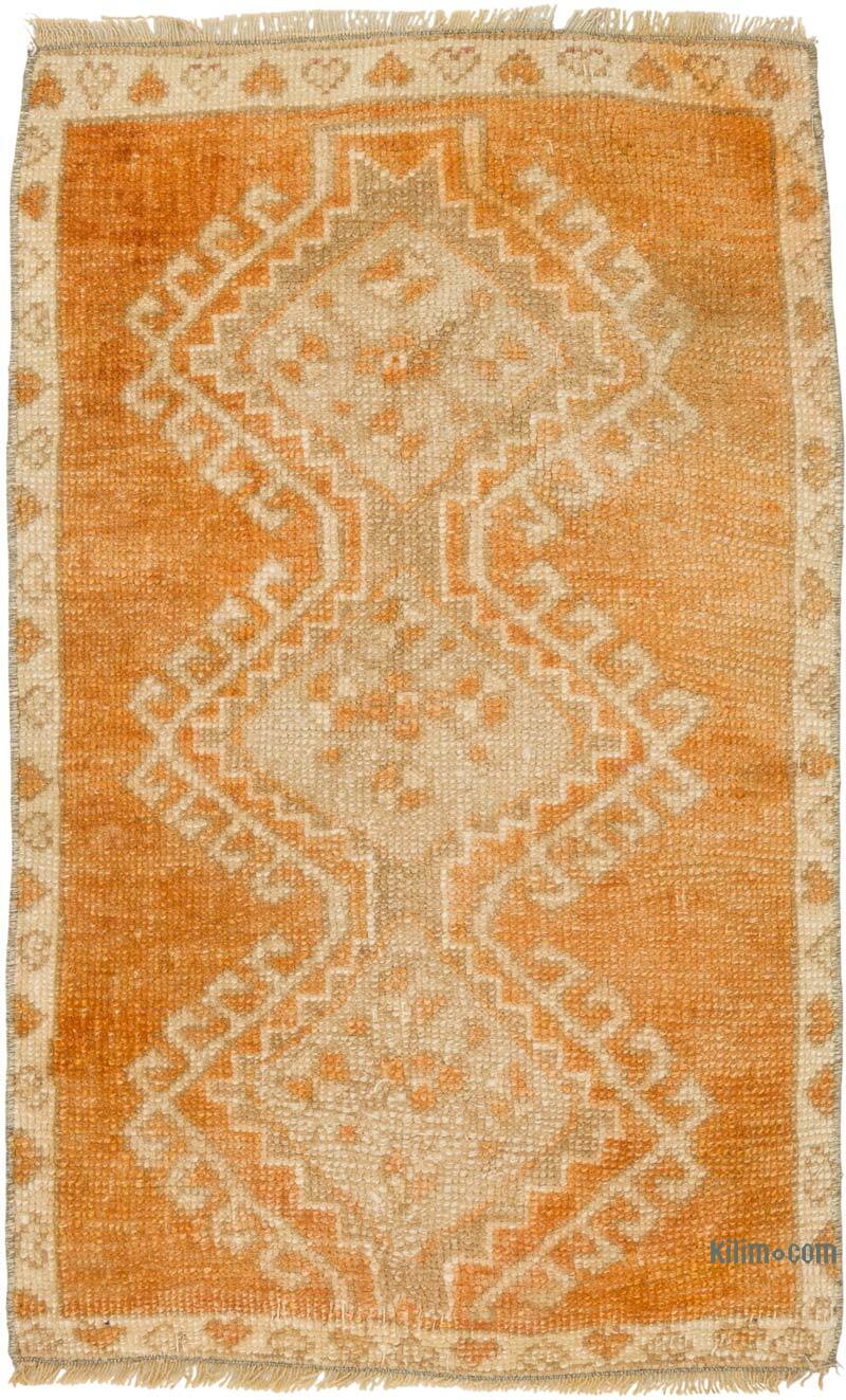 Alfombra Vintage Turca Anudada a Mano - 52 cm x 87 cm - K0079543
