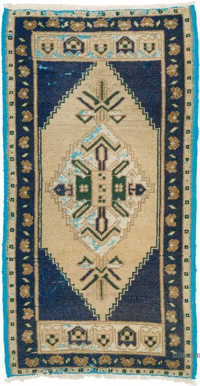 Alfombra Vintage Turca Anudada a Mano - 51 cm x 95 cm