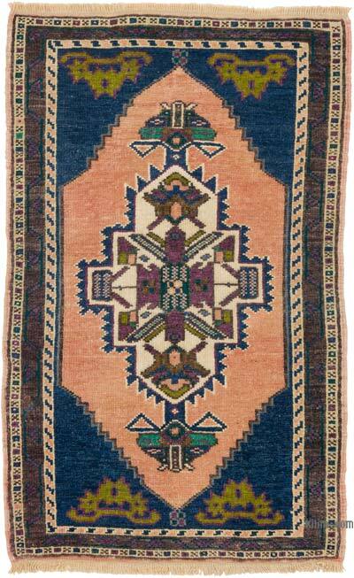Alfombra Vintage Turca Anudada a Mano - 56 cm x 90 cm