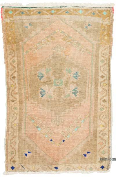 Alfombra Vintage Turca Anudada a Mano - 56 cm x 84 cm