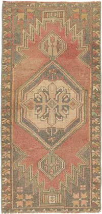 El Dokuma Vintage Halı - 50 cm x 105 cm