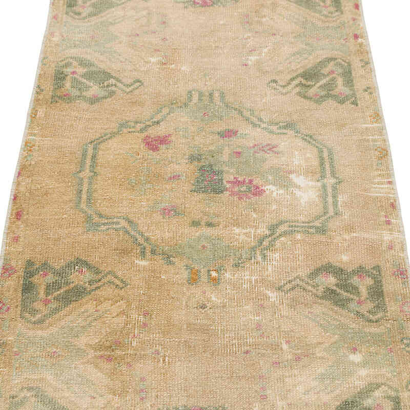 Vintage Turkish Hand-Knotted Rug - 1' 8" x 3' 6" (20" x 42") - K0079550
