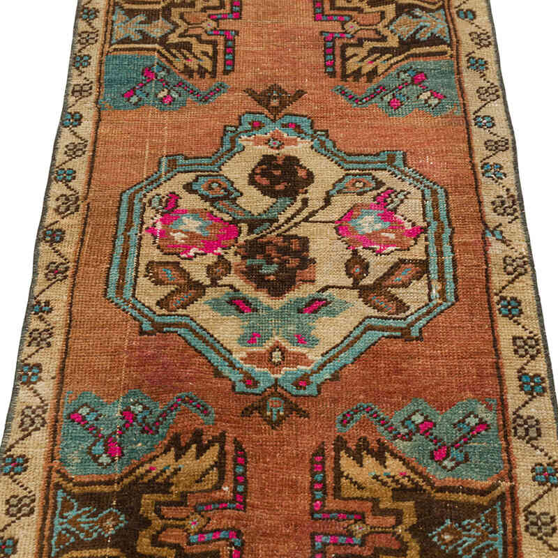 Vintage Turkish Hand-Knotted Rug - 1' 7" x 3' 10" (19" x 46") - K0079552