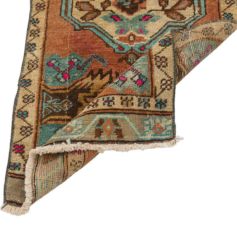 Vintage Turkish Hand-Knotted Rug - 1' 7" x 3' 10" (19" x 46") - K0079552