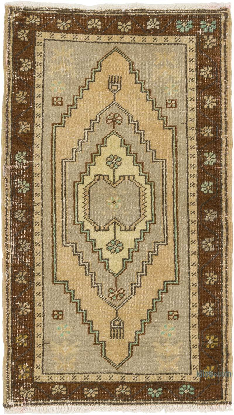 El Dokuma Vintage Halı - 50 cm x 86 cm - K0079553