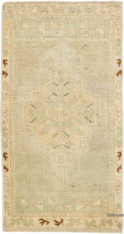 Alfombra Vintage Turca Anudada a Mano - 43 cm x 80 cm