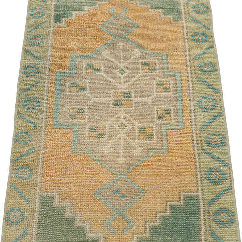 Alfombra Vintage Turca Anudada a Mano - 44 cm x 75 cm - K0079556