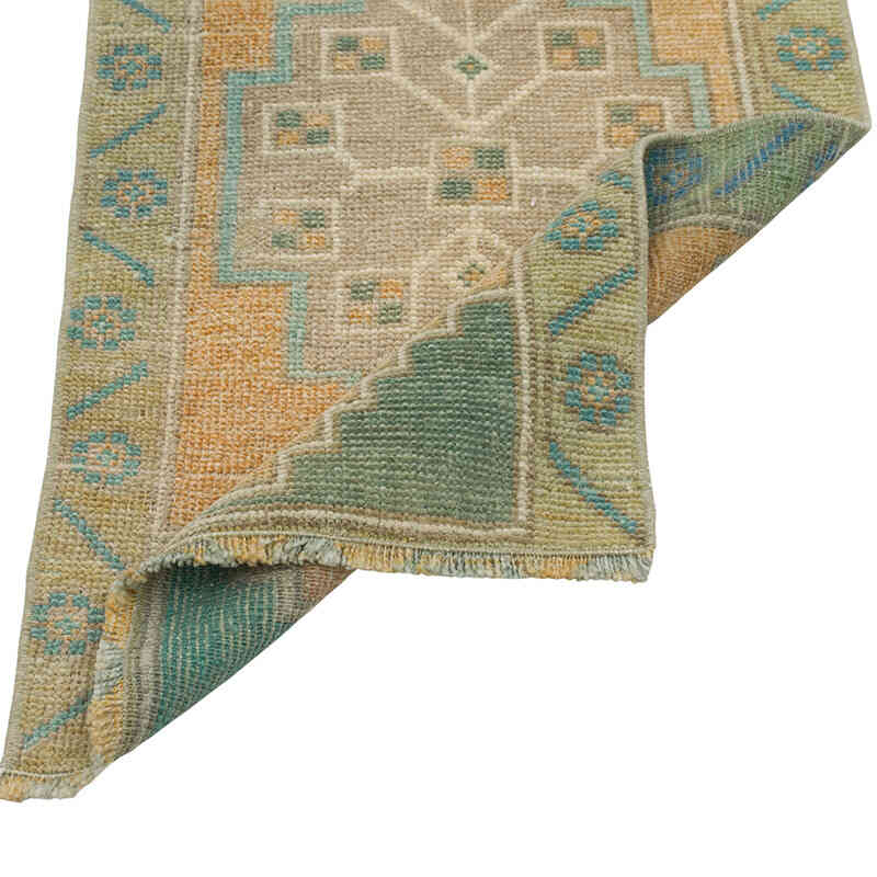 Alfombra Vintage Turca Anudada a Mano - 44 cm x 75 cm - K0079556