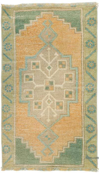 Vintage Turkish Hand-Knotted Rug - 1' 5" x 2' 6" (17" x 30")