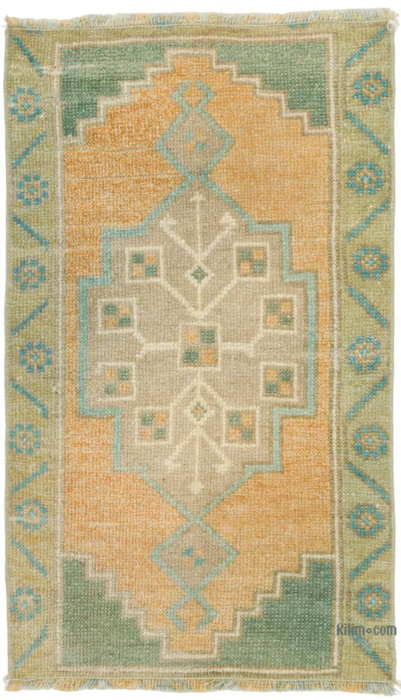 Alfombra Vintage Turca Anudada a Mano - 44 cm x 75 cm - K0079556