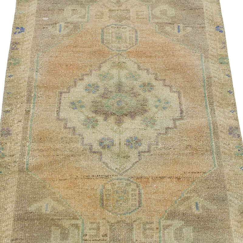 El Dokuma Vintage Halı - 45 cm x 86 cm - K0079560