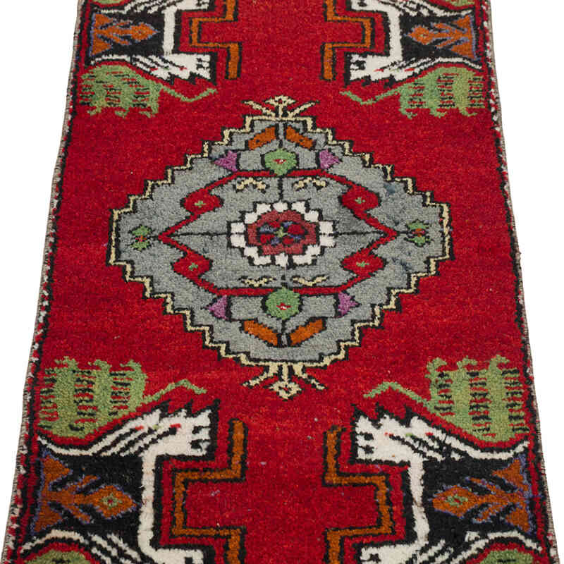 Alfombra Vintage Turca Anudada a Mano - 42 cm x 86 cm - K0079561