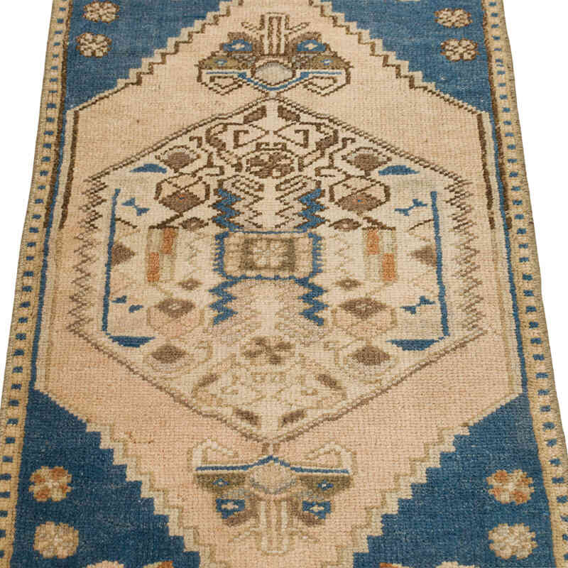Alfombra Vintage Turca Anudada a Mano - 43 cm x 102 cm - K0079562