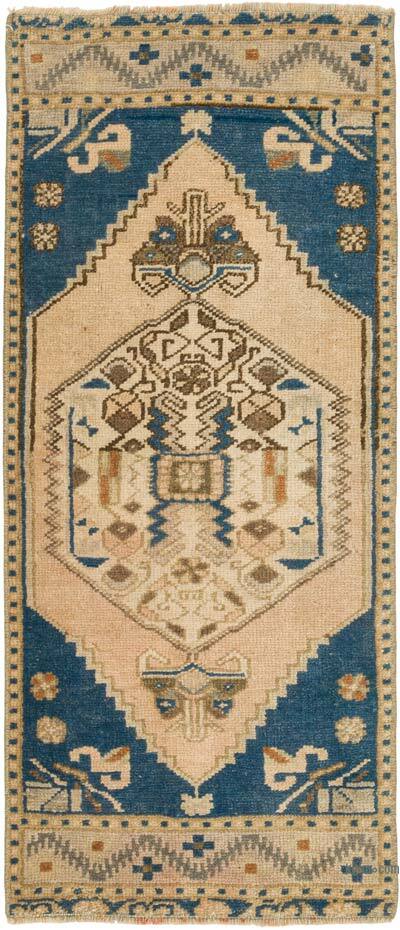 Vintage Turkish Hand-Knotted Rug - 1' 5" x 3' 4" (17" x 40")