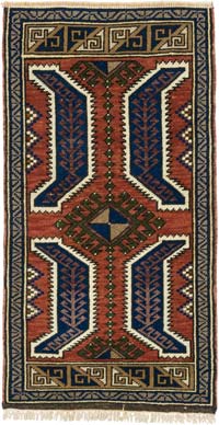 El Dokuma Vintage Halı - 52 cm x 98 cm