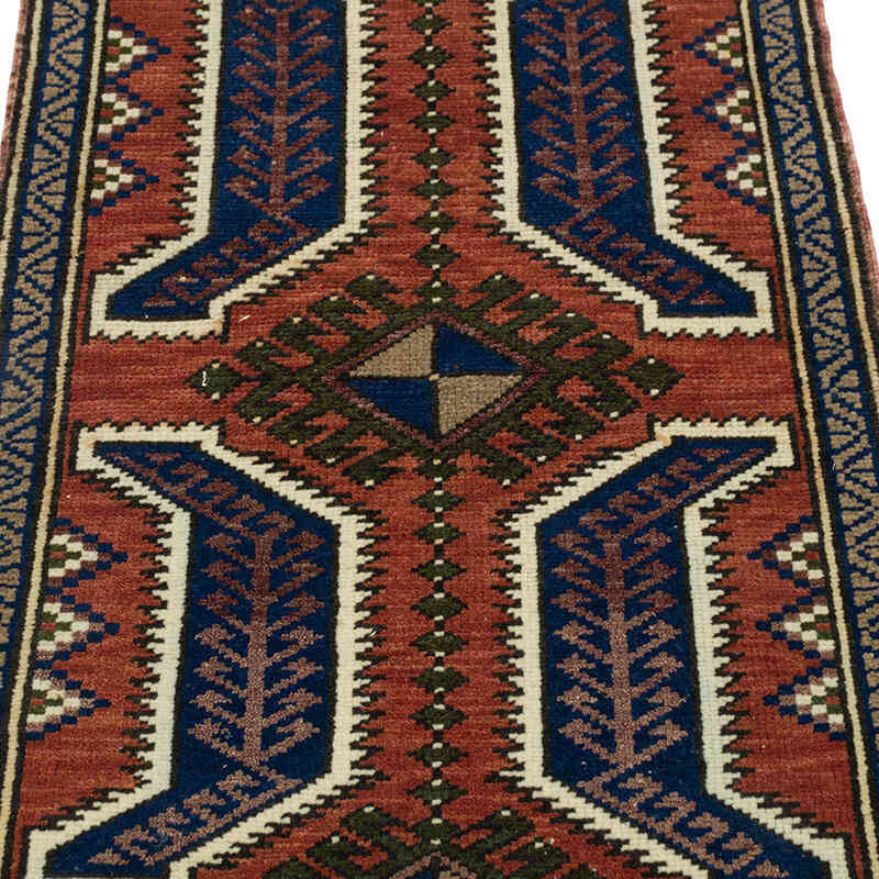 El Dokuma Vintage Halı - 52 cm x 98 cm - K0079563