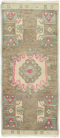 El Dokuma Vintage Halı - 40 cm x 91 cm