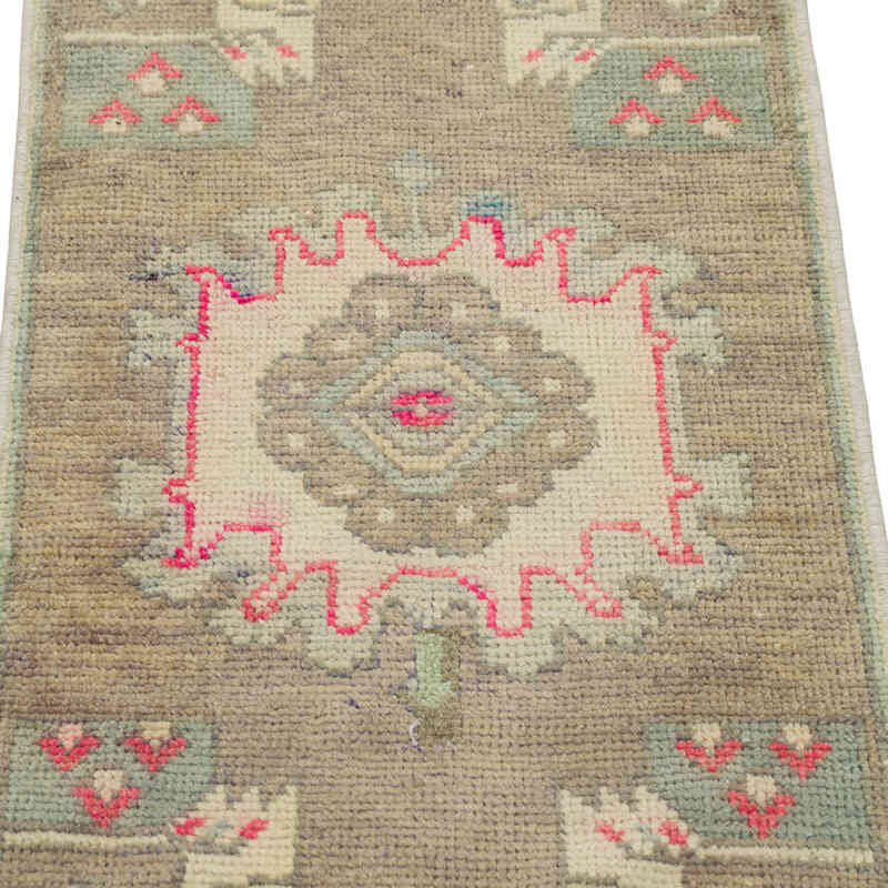 Alfombra Vintage Turca Anudada a Mano - 40 cm x 91 cm - K0079564