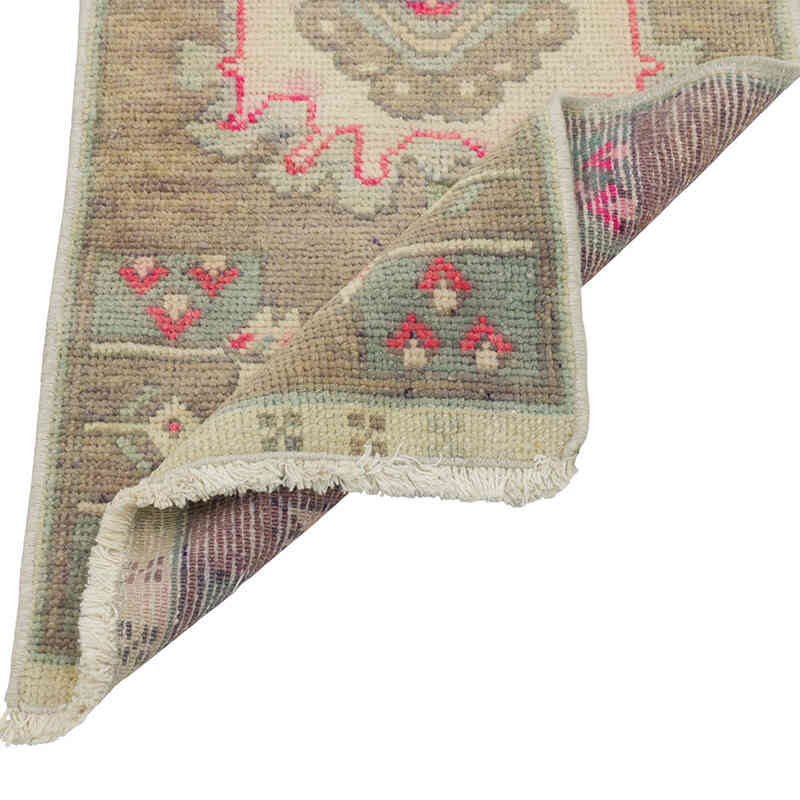 Alfombra Vintage Turca Anudada a Mano - 40 cm x 91 cm - K0079564