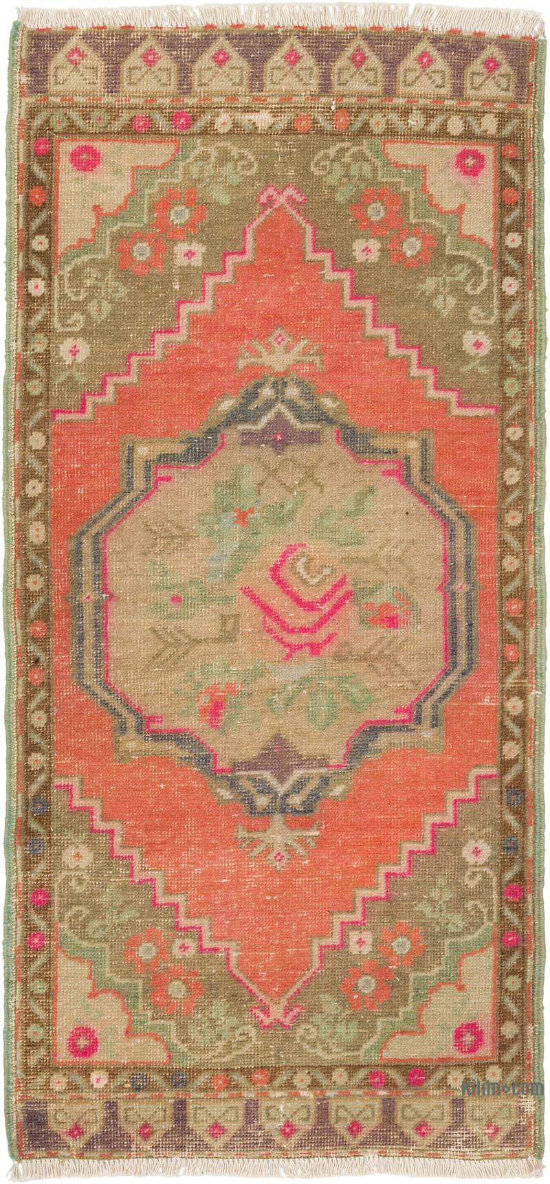Vintage Turkish Hand-Knotted Rug - 1' 10" x 3' 10" (22" x 46") - K0079565