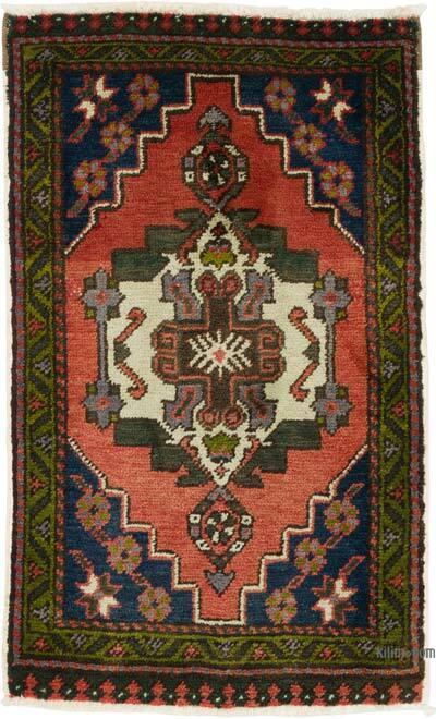 Alfombra Vintage Turca Anudada a Mano - 57 cm x 94 cm