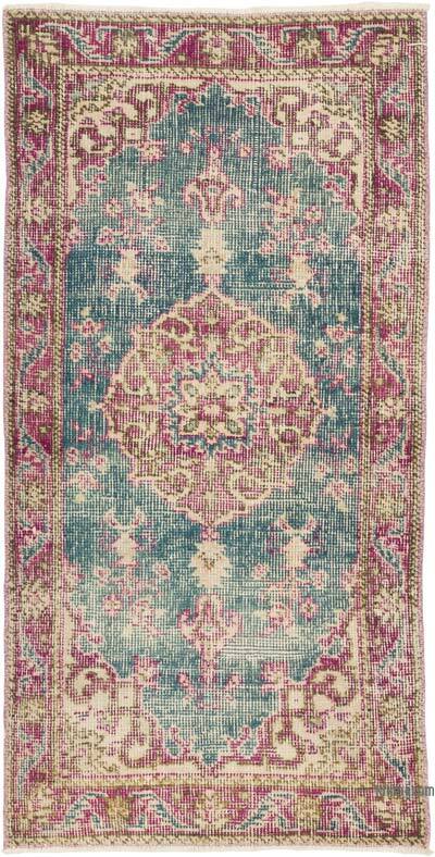 Alfombra Vintage Turca Anudada a Mano - 50 cm x 99 cm