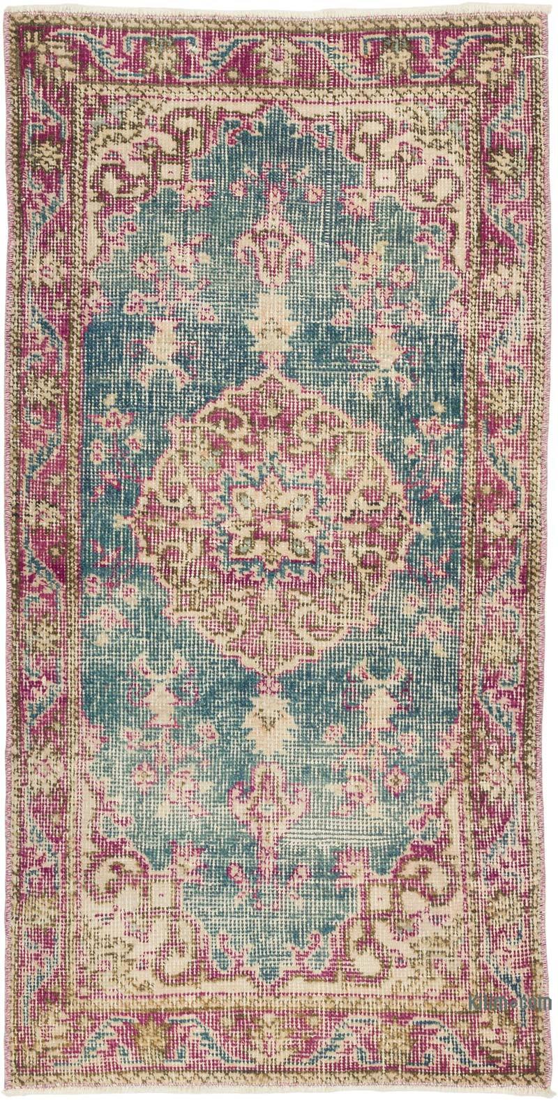 Vintage Turkish Hand-Knotted Rug - 1' 8" x 3' 3" (20" x 39") - K0079574