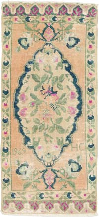 El Dokuma Vintage Halı - 43 cm x 93 cm