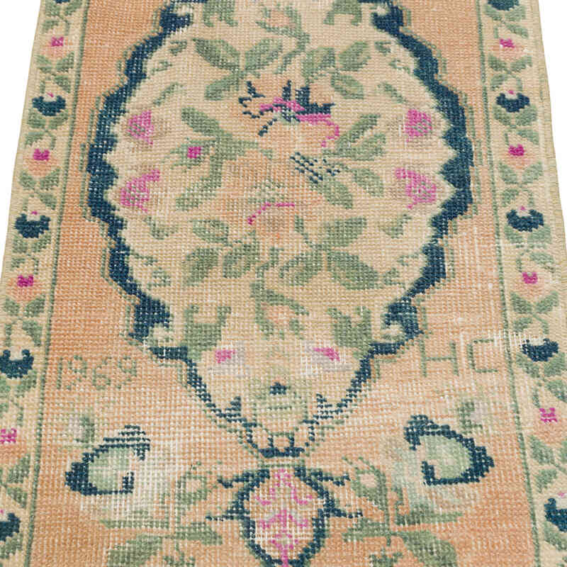 Alfombra Vintage Turca Anudada a Mano - 43 cm x 93 cm - K0079575