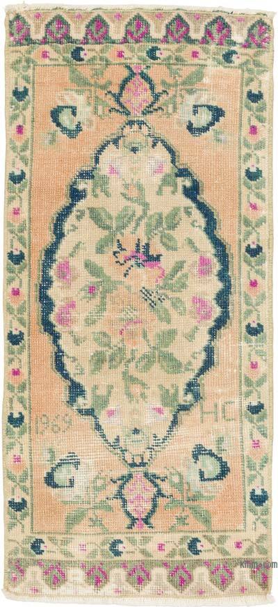 Vintage Turkish Hand-Knotted Rug - 1' 5" x 3' 1" (17" x 37")