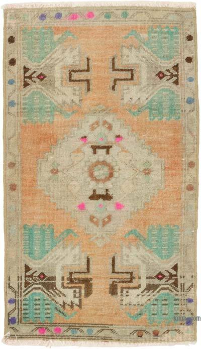 El Dokuma Vintage Halı - 51 cm x 87 cm