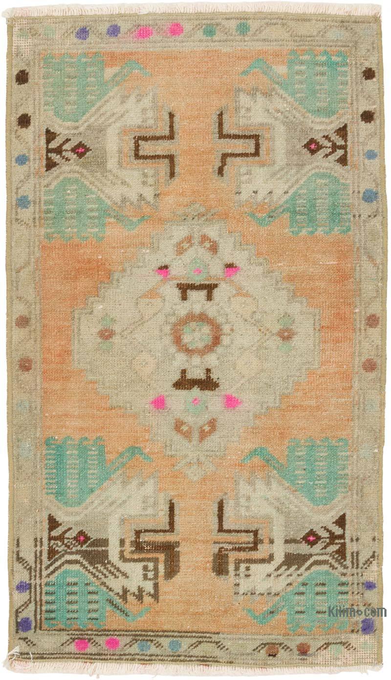 Vintage Turkish Hand-Knotted Rug - 1' 8" x 2' 10" (20" x 34") - K0079576