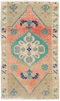El Dokuma Vintage Halı - 45 cm x 75 cm