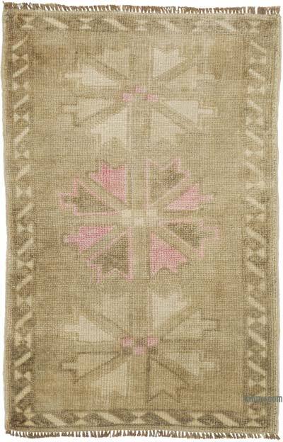 Alfombra Vintage Turca Anudada a Mano - 52 cm x 80 cm