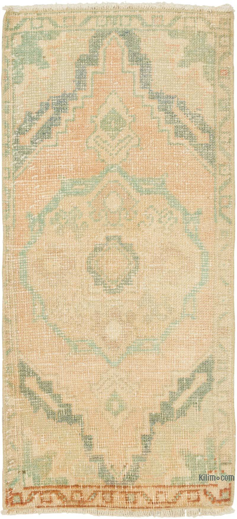 Vintage Turkish Hand-Knotted Rug - 1' 6" x 3' 2" (18" x 38") - K0079581