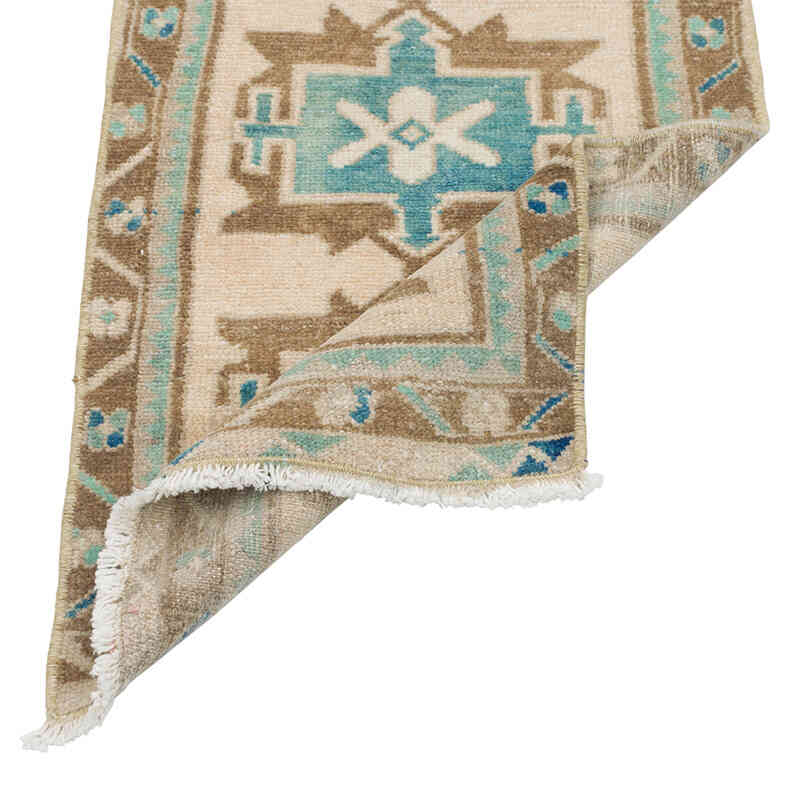 Alfombra Vintage Turca Anudada a Mano - 46 cm x 89 cm - K0079582