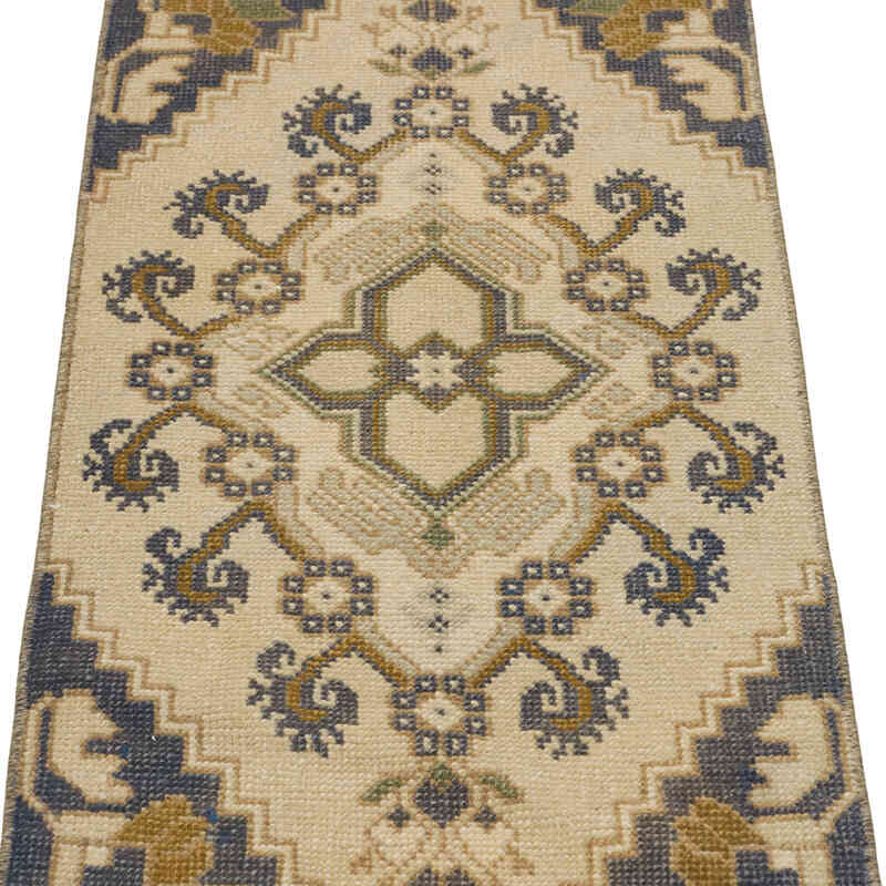 El Dokuma Vintage Halı - 41 cm x 101 cm - K0079585