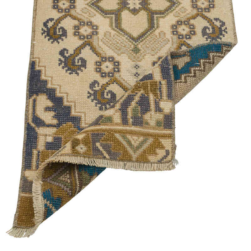 El Dokuma Vintage Halı - 41 cm x 101 cm - K0079585