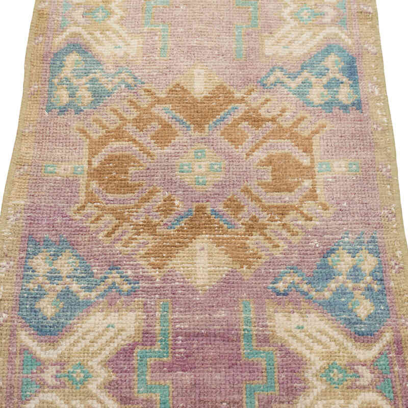 Alfombra Vintage Turca Anudada a Mano - 47 cm x 81 cm - K0079586