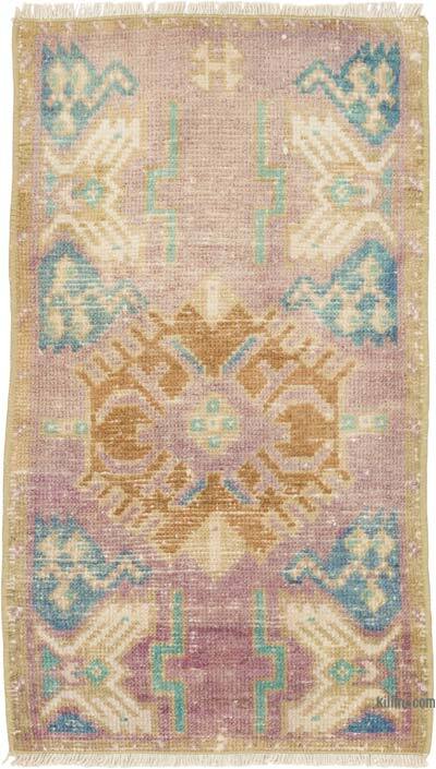 Alfombra Vintage Turca Anudada a Mano - 47 cm x 81 cm