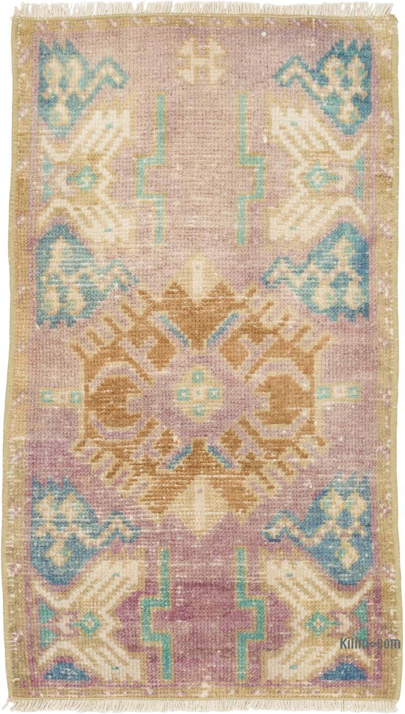 Alfombra Vintage Turca Anudada a Mano - 47 cm x 81 cm - K0079586