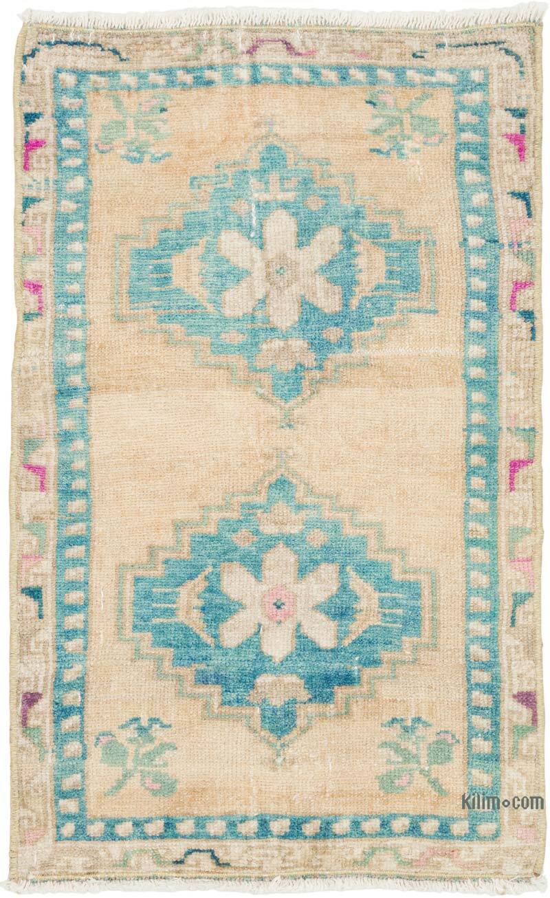 Alfombra Vintage Turca Anudada a Mano - 53 cm x 84 cm - K0079589