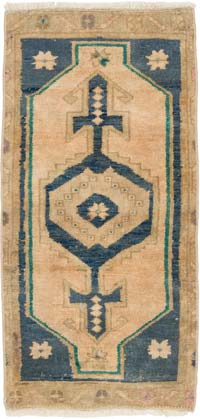 El Dokuma Vintage Halı - 40 cm x 83 cm