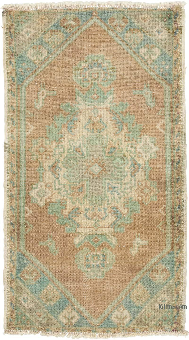 Vintage Turkish Hand-Knotted Rug - 1' 7" x 2' 9" (19" x 33") - K0079592