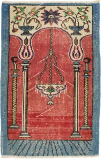 El Dokuma Vintage Halı - 68 cm x 104 cm