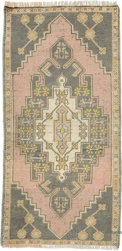 Alfombra Vintage Turca Anudada a Mano - 57 cm x 113 cm