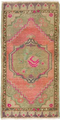 El Dokuma Vintage Halı - 56 cm x 111 cm