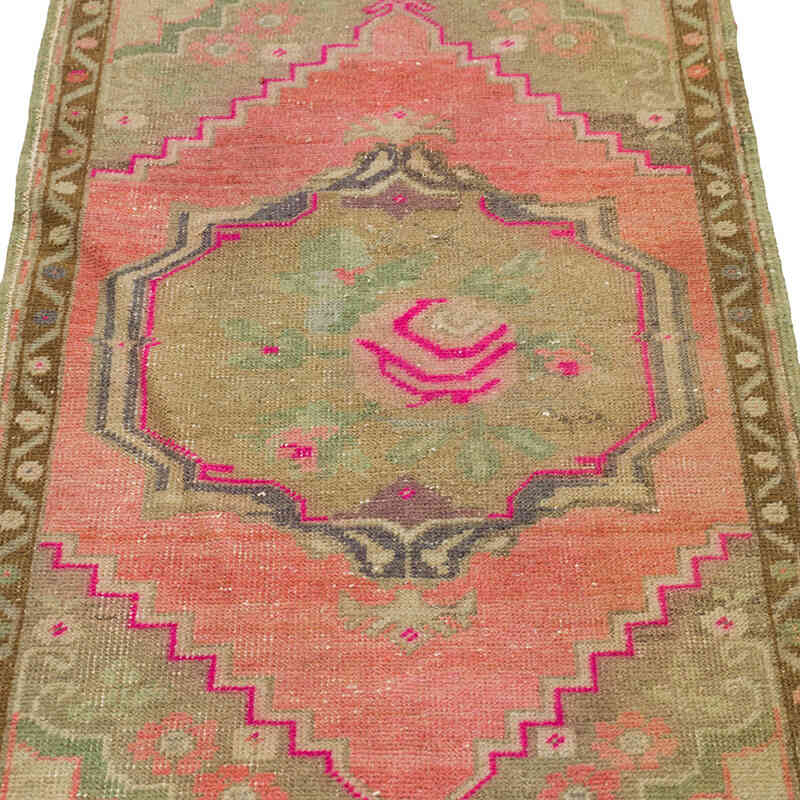 Alfombra Vintage Turca Anudada a Mano - 56 cm x 111 cm - K0079596