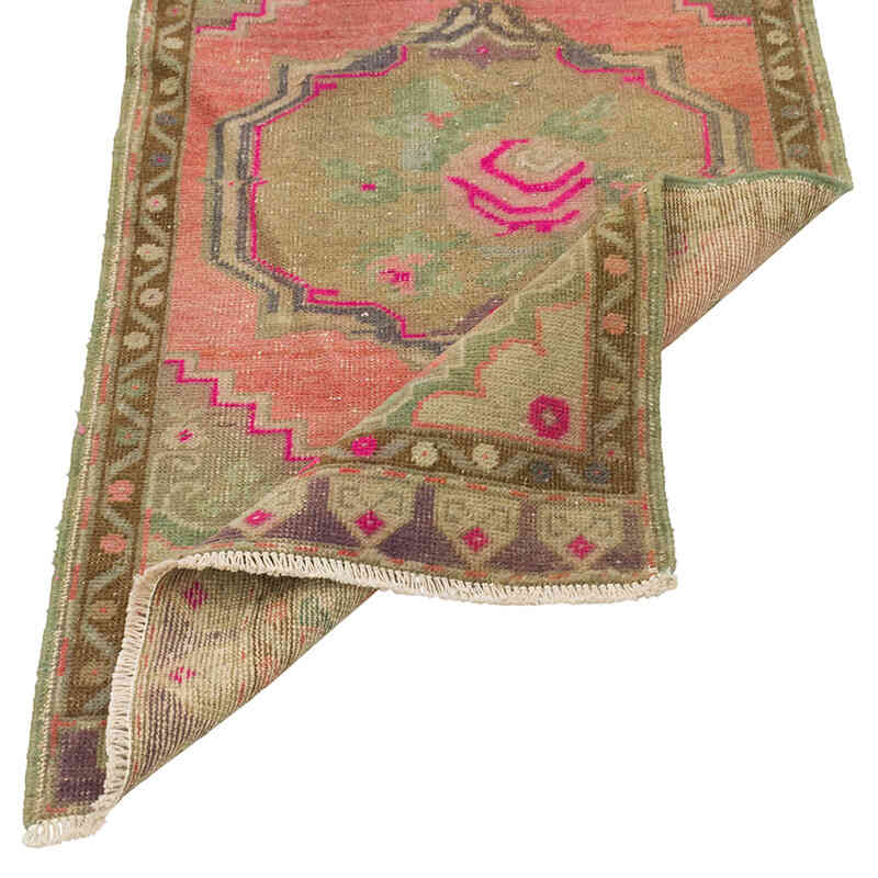 Alfombra Vintage Turca Anudada a Mano - 56 cm x 111 cm - K0079596