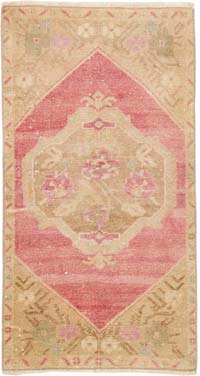 El Dokuma Vintage Halı - 51 cm x 94 cm